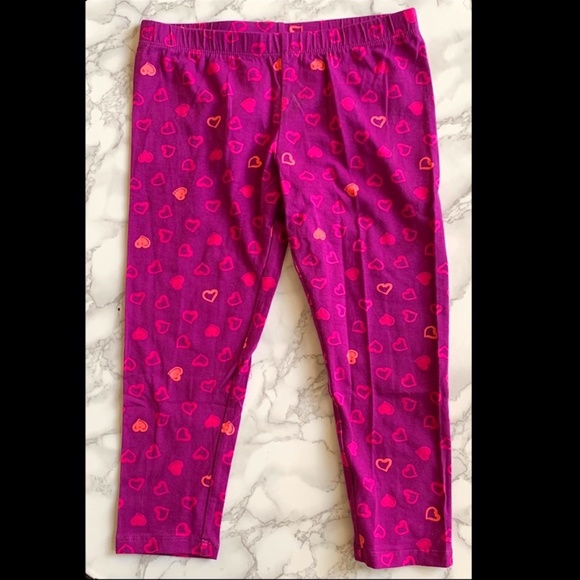 GYMBOREE Hearts Pattern Capri Leggings SIZE L (10-12) NWT - Picture 1 of 3
